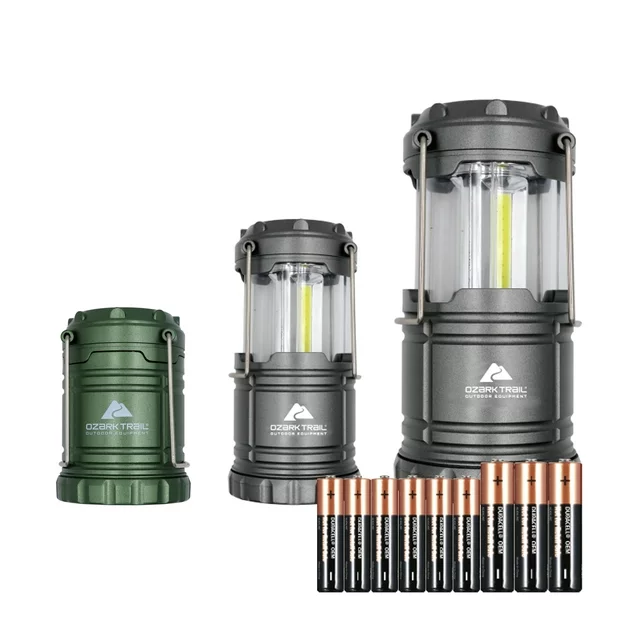Ozark Trail 3 Pack AAA &amp;AA Batteries LED Camping Lanterns - £65.15 GBP