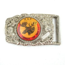 Vintage 1980s PAP Loyal Order Of Moose Lodge Club Fraternal Belt Buckle RARE - $19.99