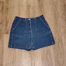 Crossroads Vintage High Rise Denim Jean Shorts Sz 10 Blue - $20.69