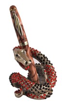 Limited Edition Pen Case Holder Snake with Red and Black Swarovski Chrys... - $139.95