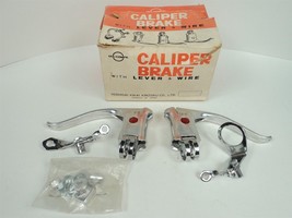 Vintage Dia-Compe Caliper Brake Levers &amp; Hardware - NOS Bicycle Red Dot - $72.55