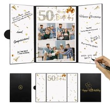 Black Gold 50Th Birthday Party Decorations, Happy 50Th Birthday Alternative Sign - £22.01 GBP