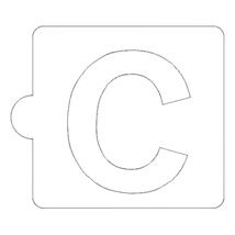 C Letter Alphabet Stencil for Cookies or Cakes USA Made LS107C - $73.47 MXN
