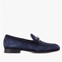 The Brooks Navy Suede Bit Loafer Men Shoe image 8