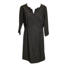 Preston &amp; York Womens Sheath Dress Brown Pleated Long Sleeve Classic 6 New - £30.02 GBP