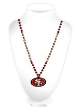 San Francisco 49ers Beads with Medallion Mardi Gras Style - $32.99