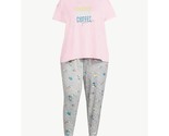 Joyspun Women&#39;s Short Sleeve T-Shirt &amp; Joggers Pajama Set Coffee Size 3X... - $9.84