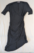 JUSTFAB BLACK DRESS SIZE LARGE WOMEN&#39;S FASHION WEAR LONG STYLE PULL OVER - $22.99
