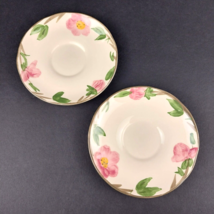 Vintage Franciscan Desert Rose 5.5&quot; Saucer Hand-Painted Made In England Lot of 2 - £8.72 GBP