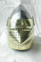 Medieval Bascinet Pig Face Hounskull Klappvisor Helmet SCA LARP - $387.78