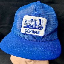 Vintage Schwab Cement Truck Patch Mesh Snapback Hat Cap USA Industrial U... - £40.45 GBP