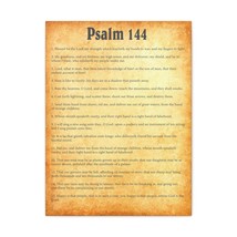  Psalm 144 Chapter Gold Bible Canvas Christian Wall Art Ready to - £61.11 GBP+