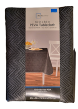 Mainstays 60" x 84" Grey Herringbone Peva Tablecloth - New - $18.99