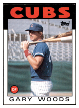 1986 Topps Gary Woods   Chicago Cubs Baseball Card GMMGA - $0.50