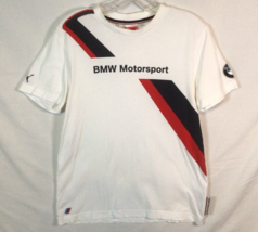 Puma BMW Motorsport Racing T Shirt 2 stripe Mens Small 907A - £19.75 GBP