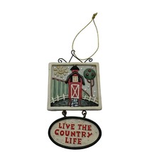Live the Country Life Little Red Barn 5 in Christmas Holiday Ornament - £6.73 GBP