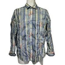 Tommy Bahama Mens Size S Floral Stripe Long Sleeve Alongshore shirt - $18.80