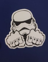 Stormtrooper Star Wars Dark Side - Black white vinyl sticker - £5.49 GBP