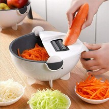 New 9 in 1 Multifunction Magic Rotate Vegetable Cutter with Large Drain Basket - £17.74 GBP