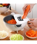 New 9 in 1 Multifunction Magic Rotate Vegetable Cutter with Large Drain ... - £17.87 GBP