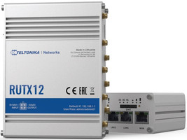 Teltonika RUTX12 000000 Industrial Cellular Router, Speeds Up to 600 Mbps, 4G - £347.22 GBP