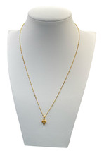 Milor Italy Cross 925 Vermeil Tiny CZ Pave on 18 Inch Chain. Gold Color Necklace - £26.75 GBP