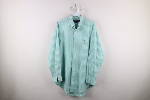 Primary image for Vtg 90s Ralph Lauren Mens 15.5 33 Yarmouth Striped Collared Button Down Shirt