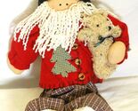 Santa Claus Teddy Bear Soft Christmas Figure - $16.82