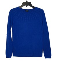 Talbots Women Small Blue Ribbed Sweater Cable Knit Cashmere Long Sleeve Pullover - £15.59 GBP