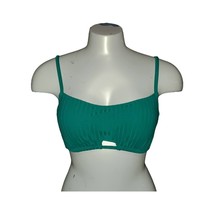 Shade &amp; Shore Women&#39;s Lightly Lined Cut Out Bralette Bikini Top Green Size 34C - £11.96 GBP