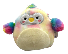 Carmella the Toucan 5&quot; Squishmallows 2022 Yellow Tie Dye Plush Stuffed Toy Gift - £12.48 GBP