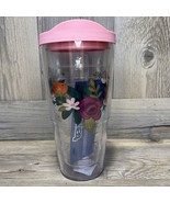 Tervis Made in USA Double Walled Neo Mint Floral Insulated 24 Oz Tumbler... - £11.08 GBP