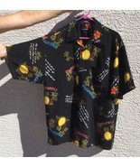Koman Sport Men’s Short Sleeve SHIRT Palms PINEAPPLE  ALOHA  RESORT Blac... - $398.11 MXN