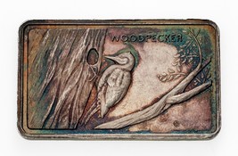 Wildlife Tree - Woodpecker 1 oz Silver Art Bar By Mount Everest Mint - £48.23 GBP
