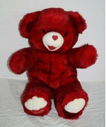 Dan Dee 2008 Valentines Day Teddy Bear 21&quot; Red Nose Black Tipped Plush S... - £27.06 GBP