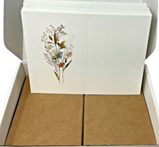 100 Pk  Floral All Occassions Blank Greeting Note Cards with Envelopes 4" x 6" image 4