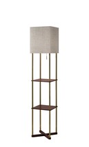 62" Column Floor Lamp With Gray Square Shade - $3,214.30 MXN