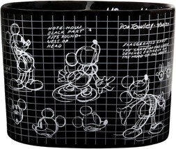 NWT Disney Mickey Mouse Zrike Black Toothbrush Holder 9in Ceramic Sketchbook - £35.97 GBP