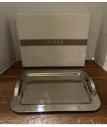 New Ralph Lauren Equestrian Braid Bar Tray 17&quot; Stainless Steel NIB - $410.31 CAD