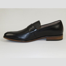 Men's Shoes Steve Madden Soft Leather upper Slip On Emree Black basket weave image 5