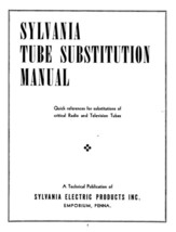 Sylvania Tube Substitution Manual 1953 PDF on CD - $17.44