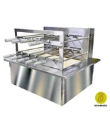 Brazilian BBQ Charcoal Grill with Firebox - 9 Skewers - Oca-Brazil - $3,000.00