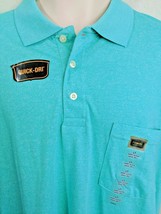 Mens Big &amp; Tall Turquoise Quick Dri Dry Polo Shirt Short Sleeve Sz LT NWT - £16.07 GBP
