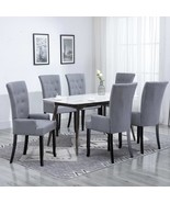 vidaXL Light Gray Ergonomic Dining Chair Set of 6 - Durable &amp; Adjustable - $22,211.91 MXN