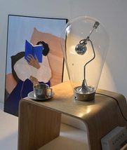 interoknack Designer Glass Table Lamp  Small Rechargeable Artistic Beds... - $5,526.91 MXN