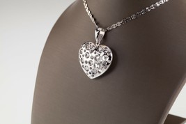 Authenticity Guarantee 
Gorgeous 14k White Gold Heart Pendant with 0.35 ct Di... - £511.70 GBP