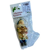 Country Santa Vintage Christmas Treasures Ornament Floral Apron Fruit Ne... - $255.84 MXN
