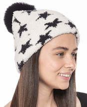 Jenni Fuzzy Jacquard Pom Pom Beanie - £17.54 GBP