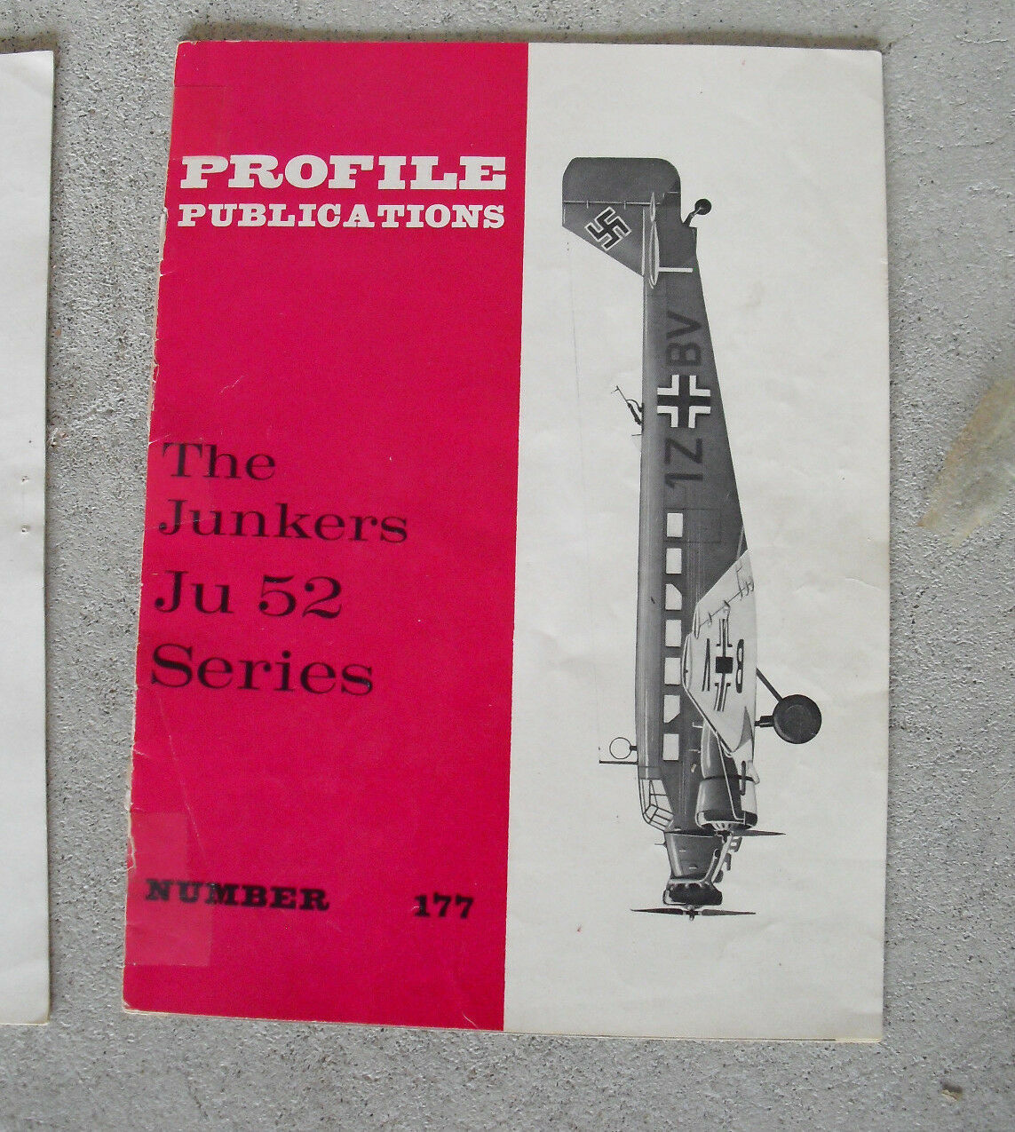Vintage 1960s Booklet Profile Publications Junkers Ju 52 Series Airplane - $16.83
