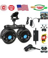 360° Rotatable 12V Car Cooling Fan - Quiet Operation for Front/Rear Pass... - $78.32 CAD